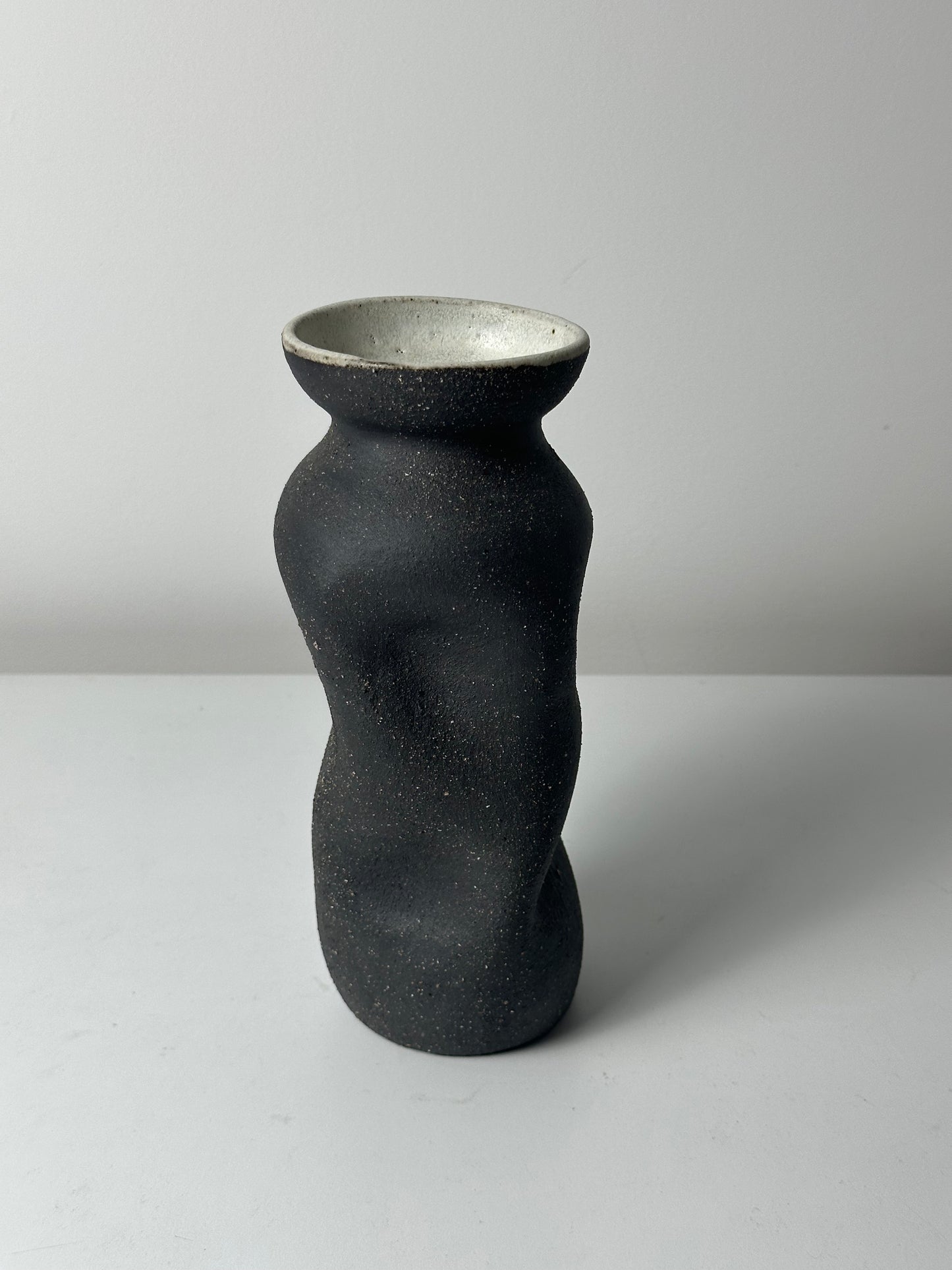 Warped Vase — Raw Matte Black #6