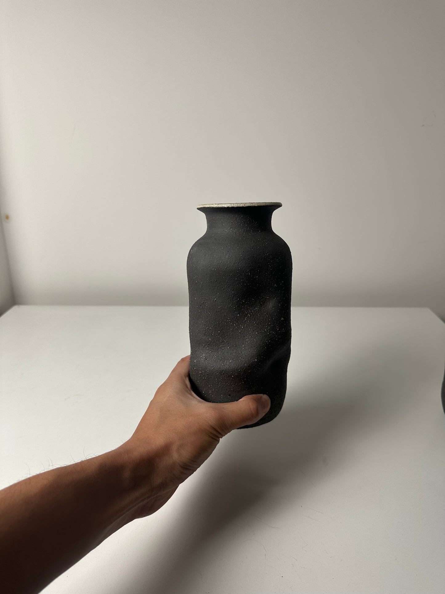 Warped Vase — Raw Matte Black #4