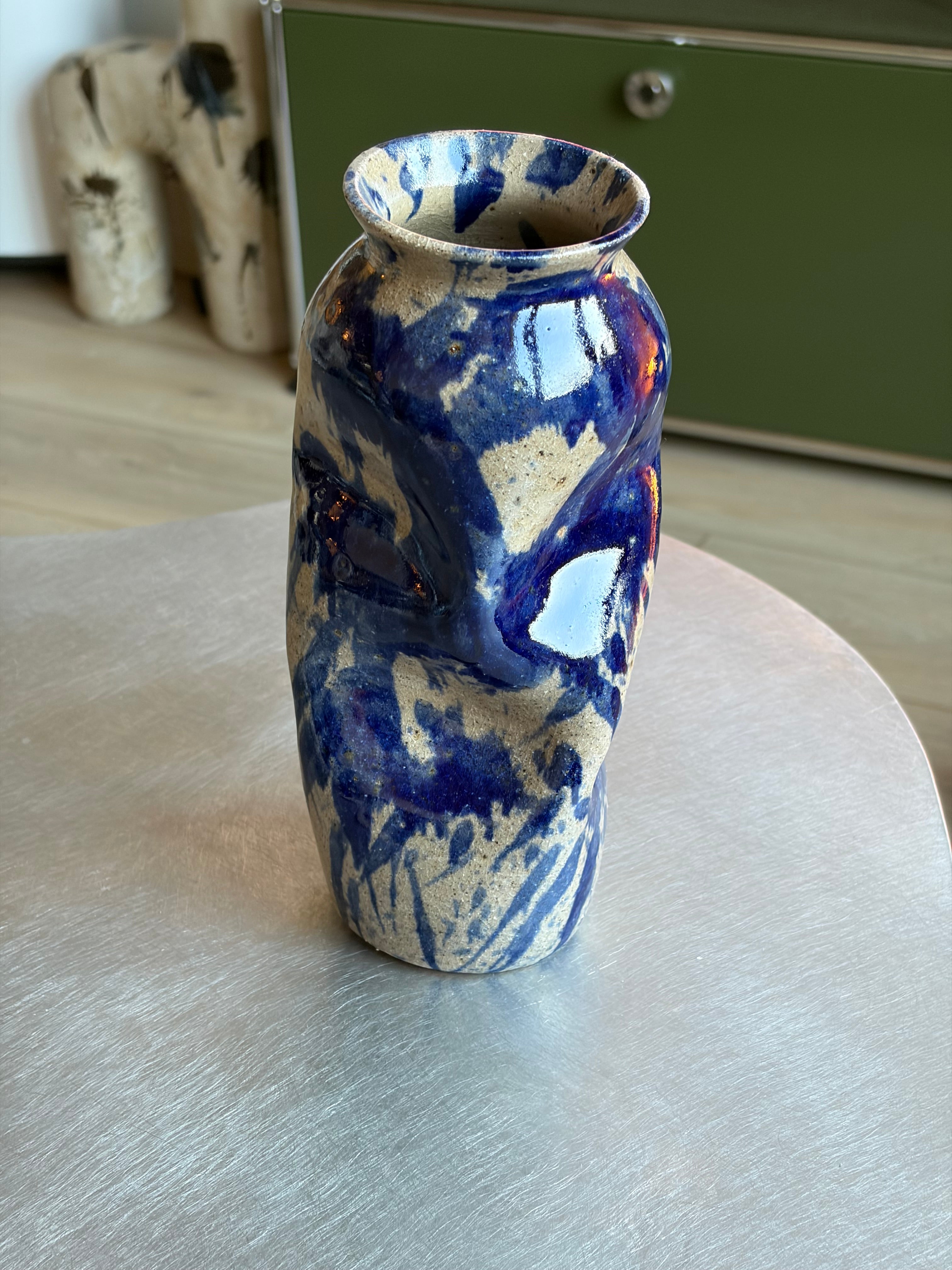 Warped Vase — Splashed Colbat №1