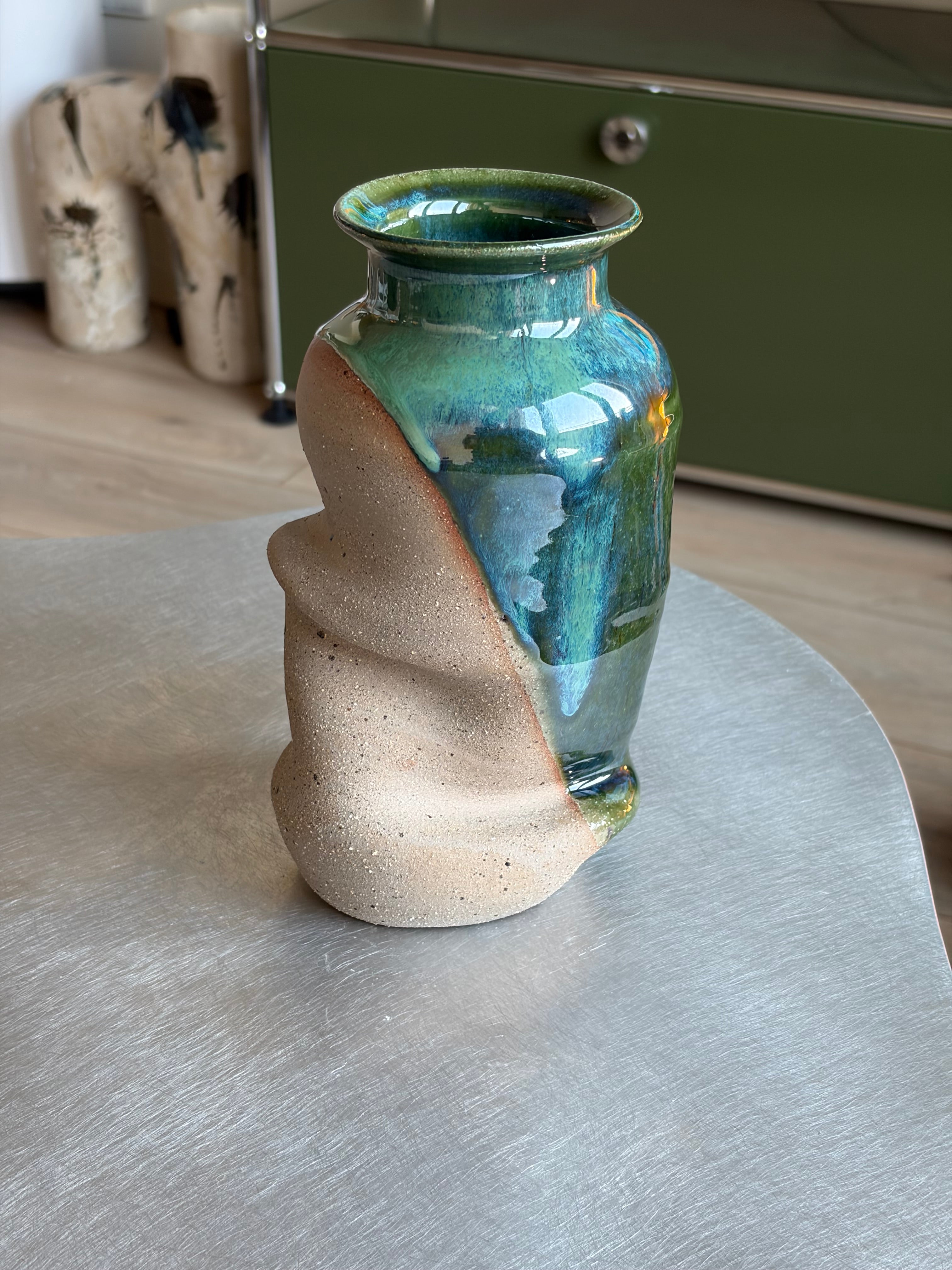 Warped Vase — Blue Green №3