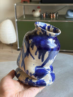 Warped Vase — Splash Cobalt №4