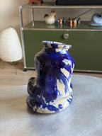 Warped Vase — Splash Cobalt №4