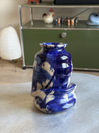 Warped Vase — Splash Cobalt №3