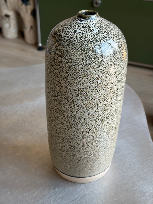 Large Archive Vase - Black & Green/White