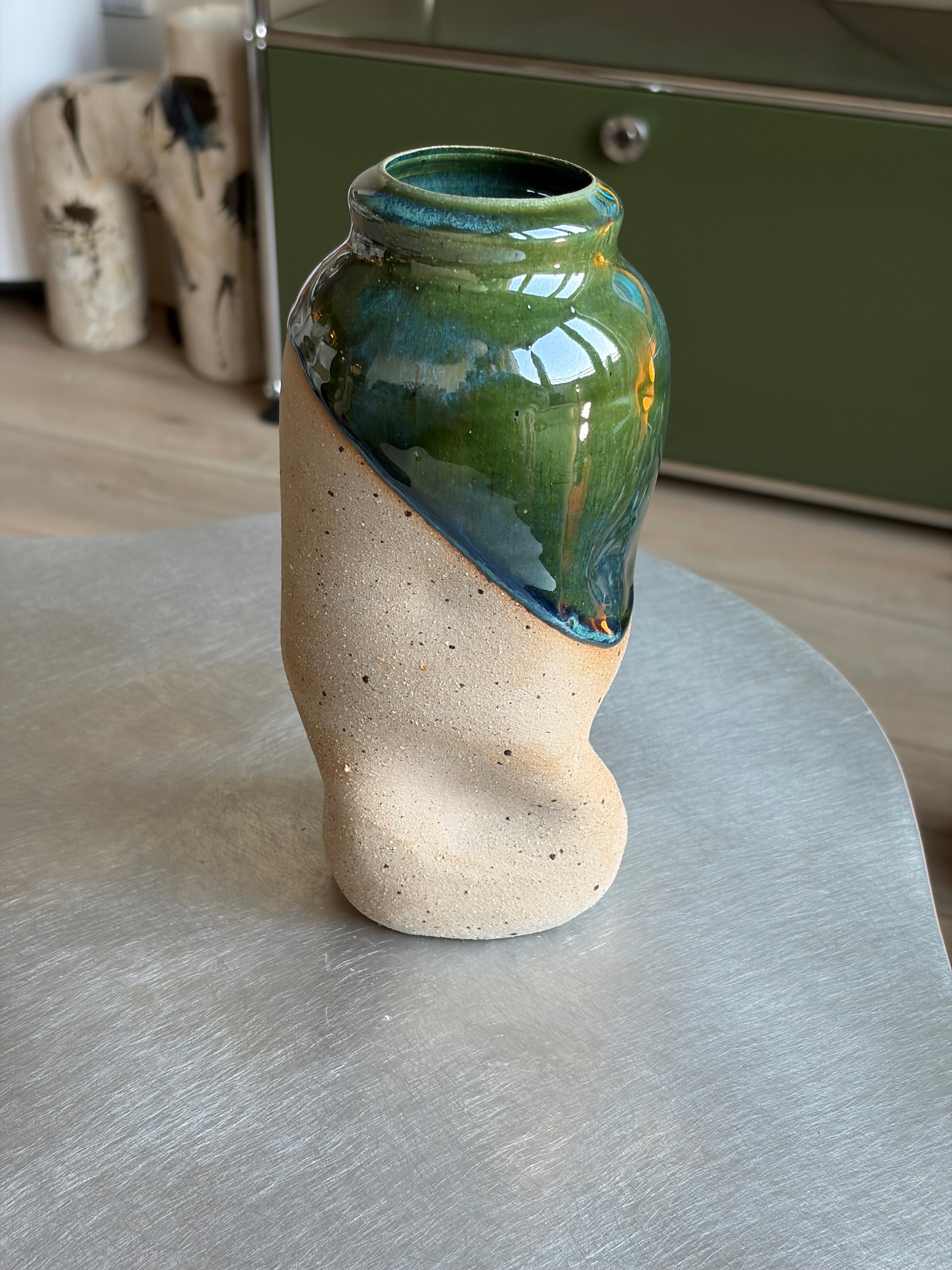 Warped Vase — Blue Green №2