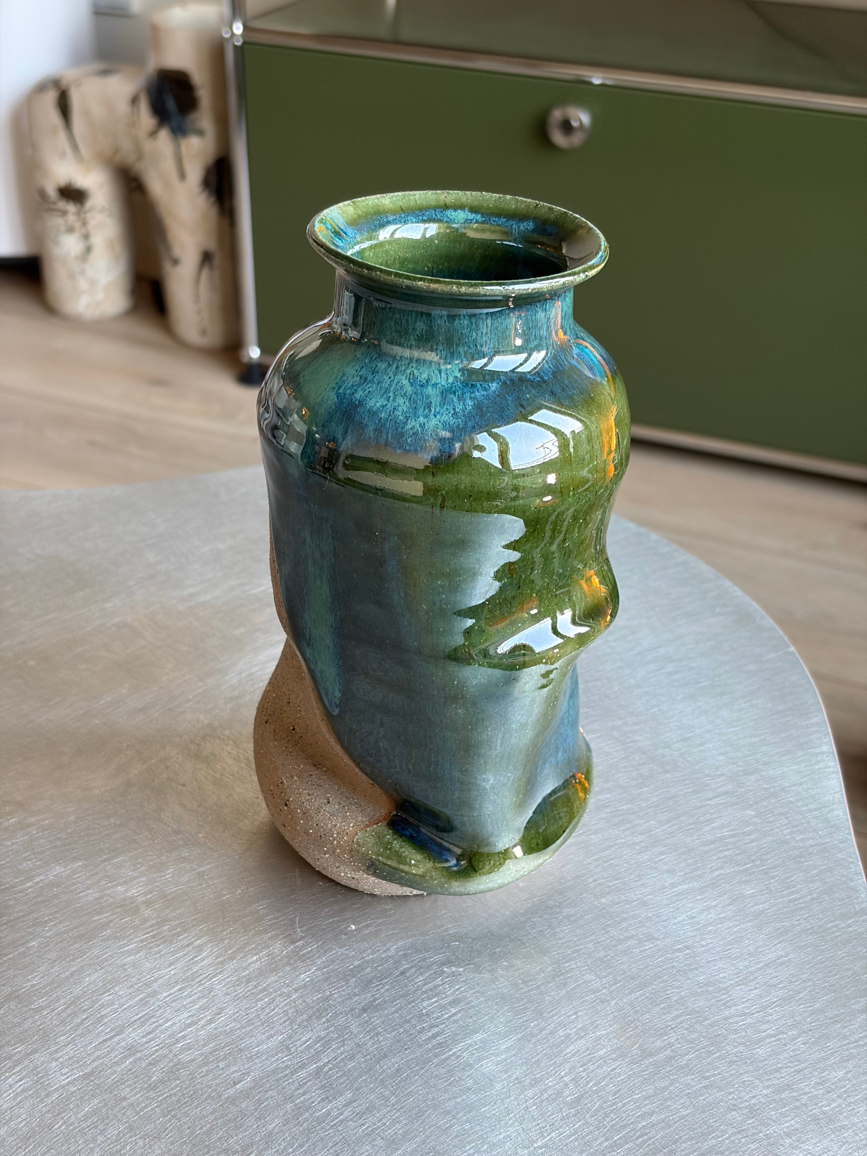 Warped Vase — Blue Green №3