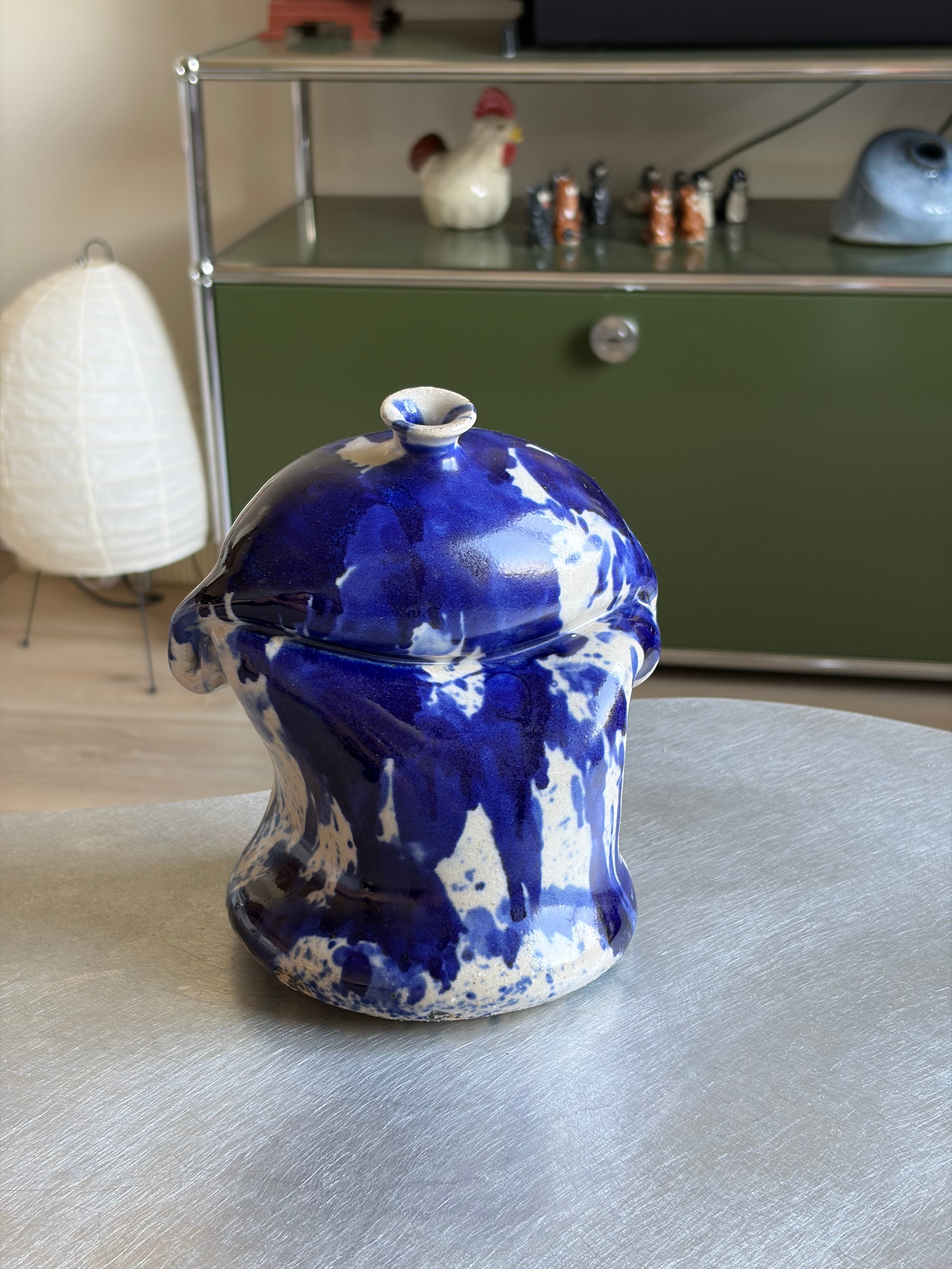 Warped Vase — Splash Cobalt №1