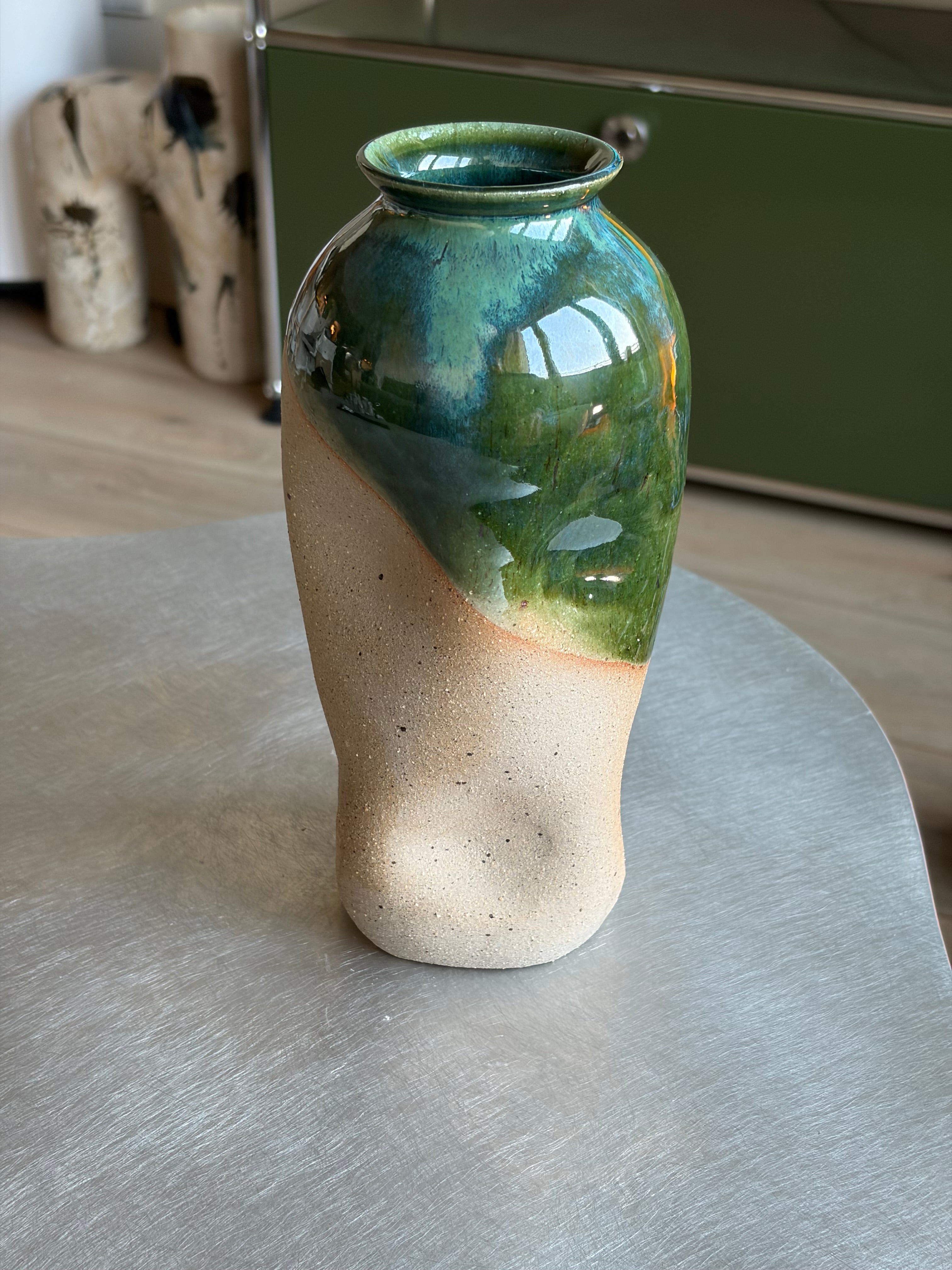 Warped Vase — Blue Green №1