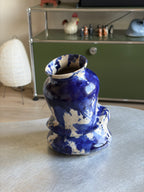 Warped Vase — Splash Cobalt №4