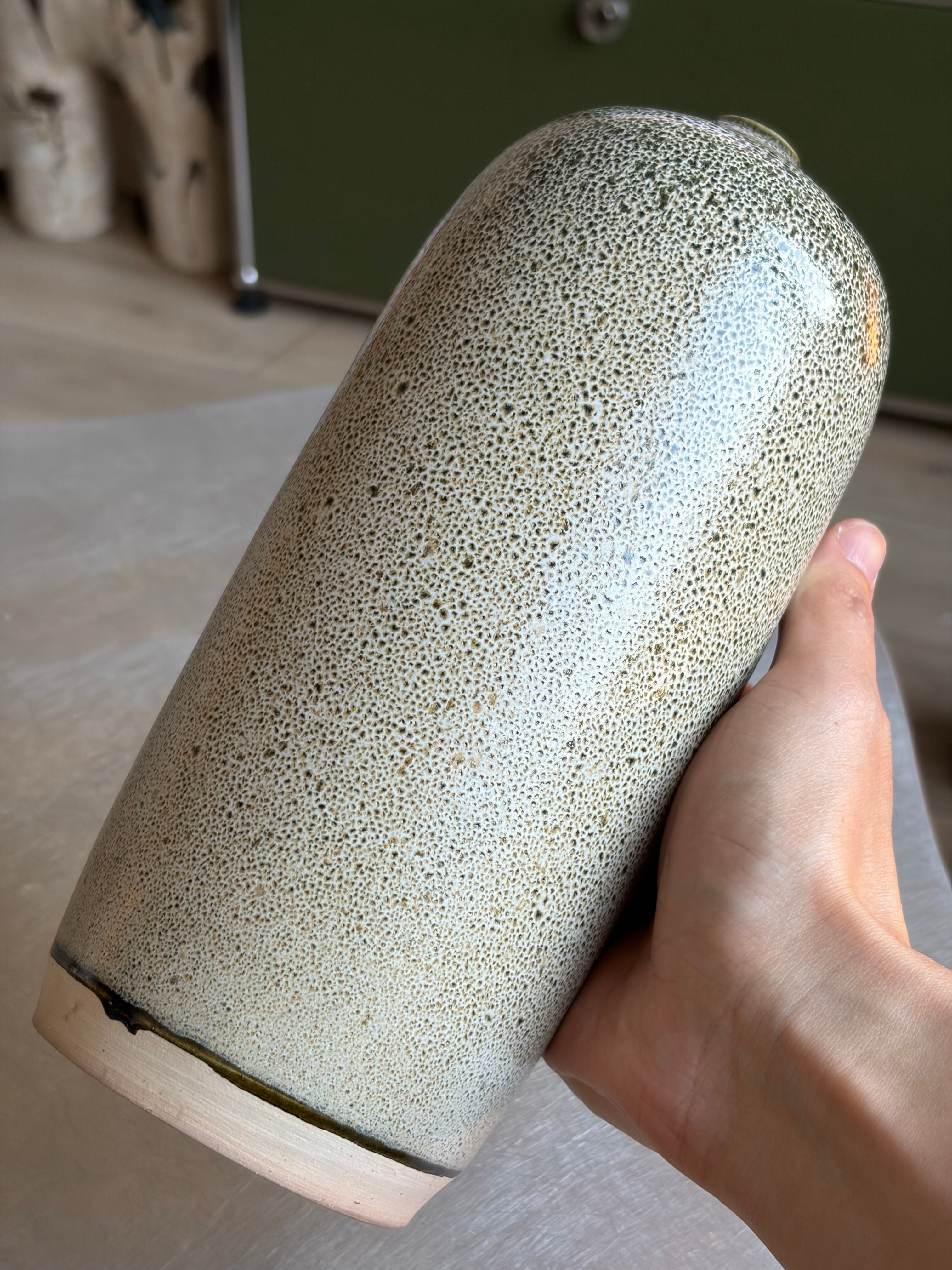 Large Archive Vase - Black & Green/White