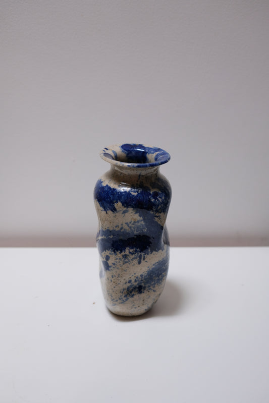 Warped Vase — Splashed Blue