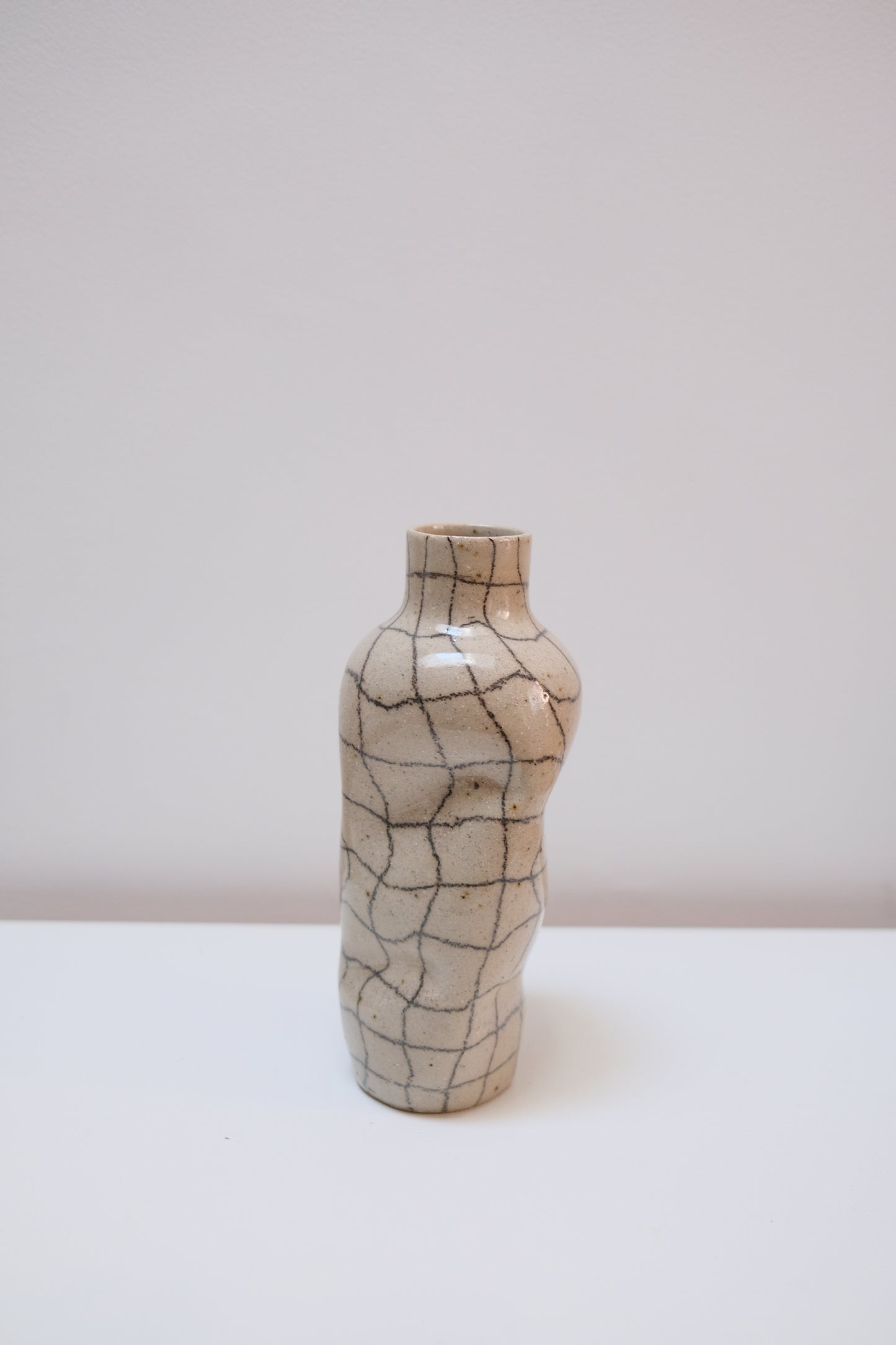 Warped Vase — Wavy Checkered #3