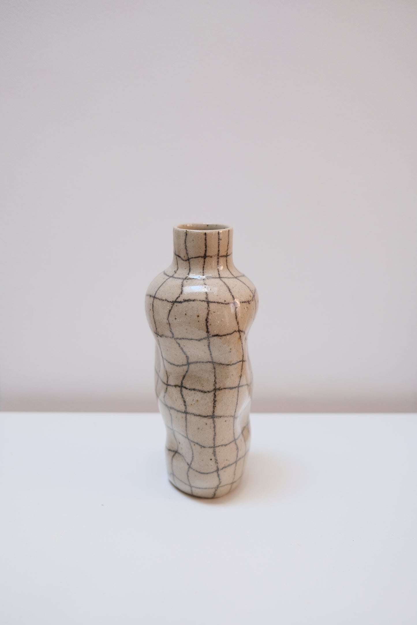 Warped Vase — Wavy Checkered #3