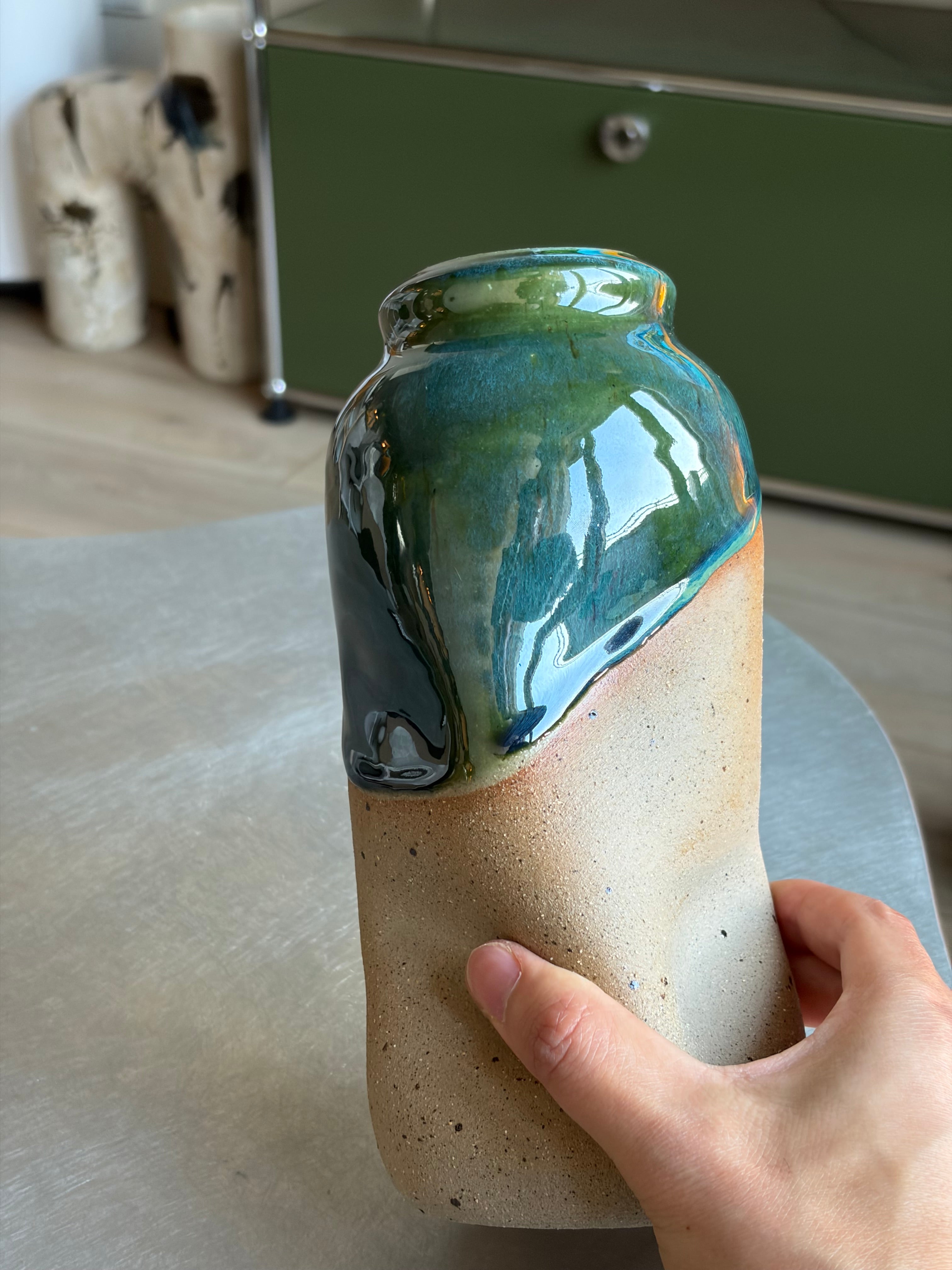 Warped Vase — Blue Green №2