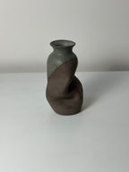 Warped Vase — Chocolate clay (Stone 2)