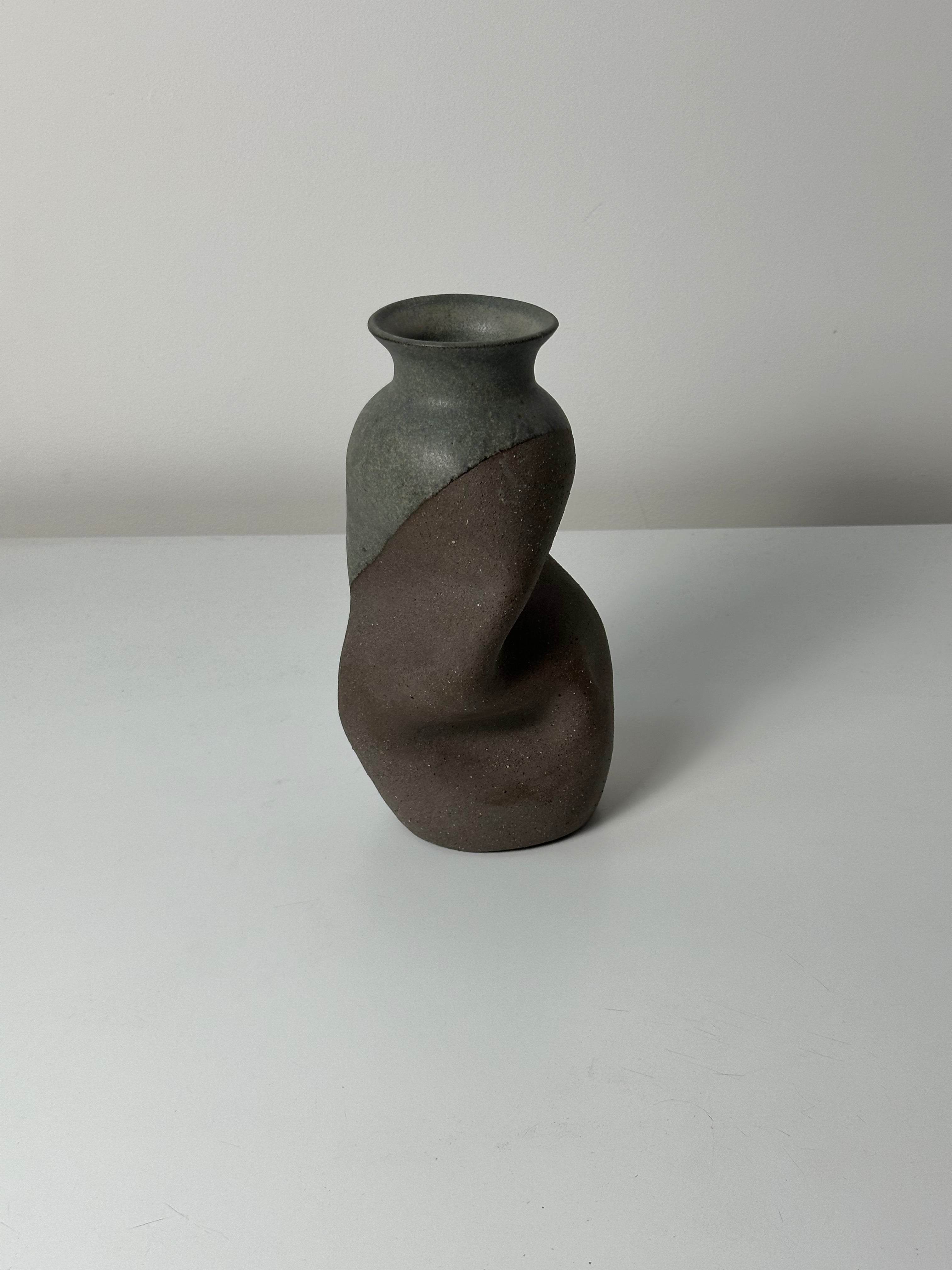 Warped Vase — Chocolate clay (Stone 2)