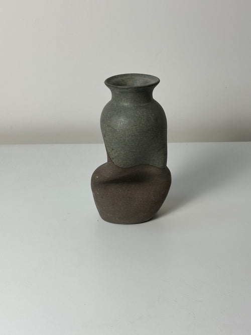 Warped Vase — Chocolate clay (Stone 2)
