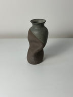 Warped Vase — Chocolate clay (Stone 2)