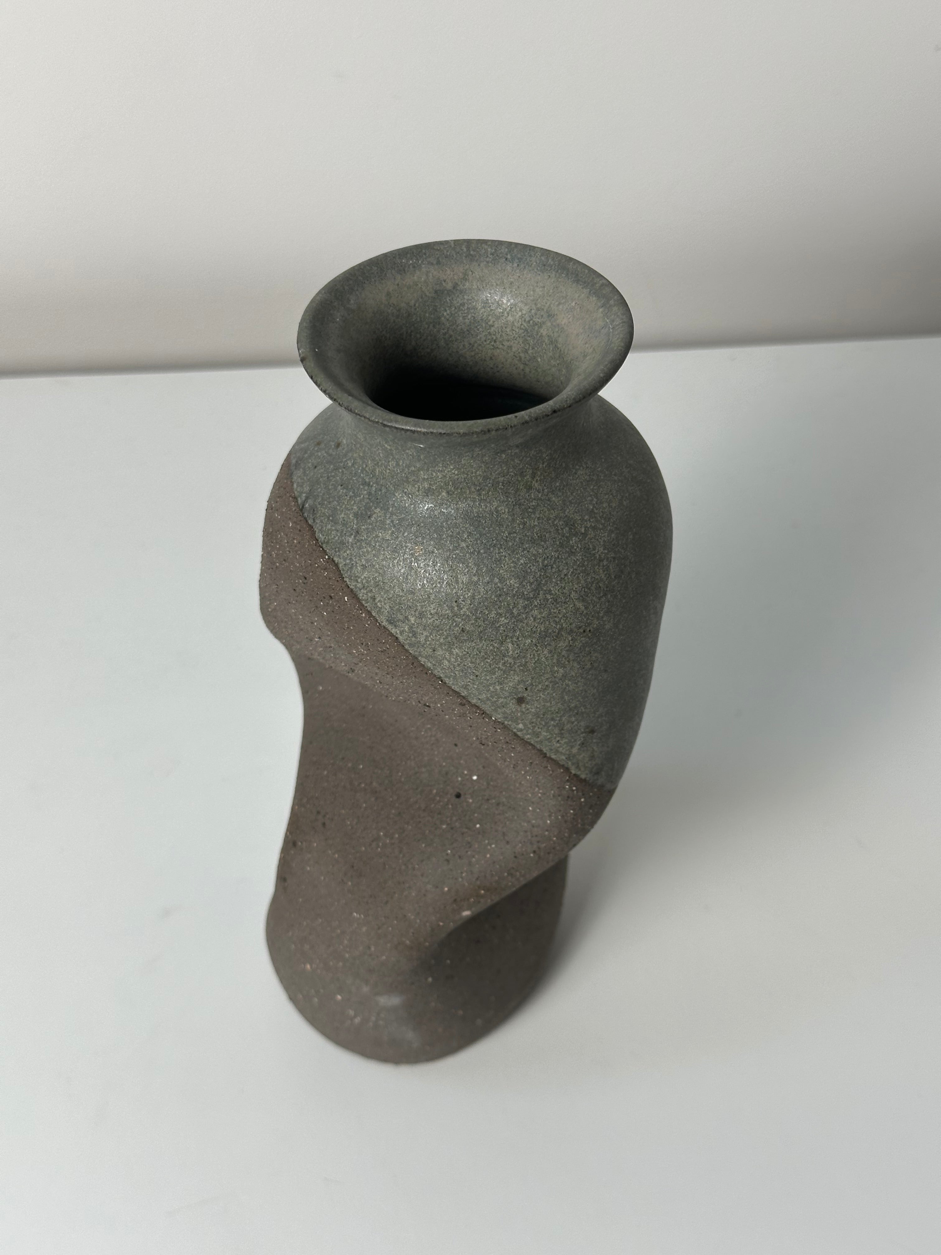 Warped Vase — Chocolate clay (Stone 2)