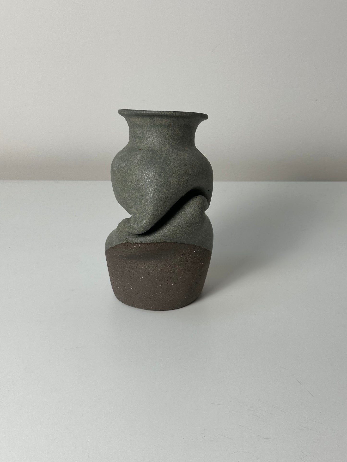 Warped Vase — Chocolate clay (Stone 1)