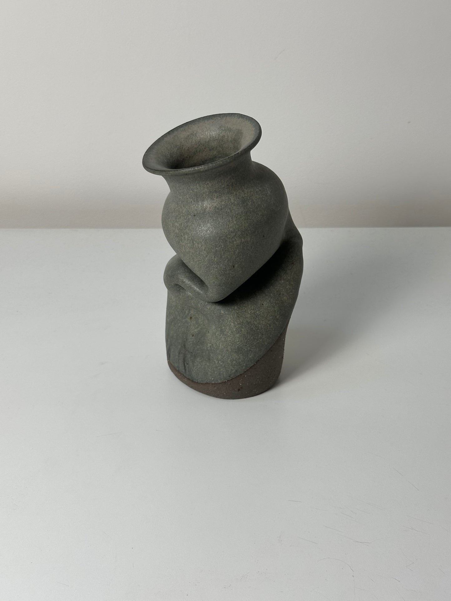 Warped Vase — Chocolate clay (Stone 1)