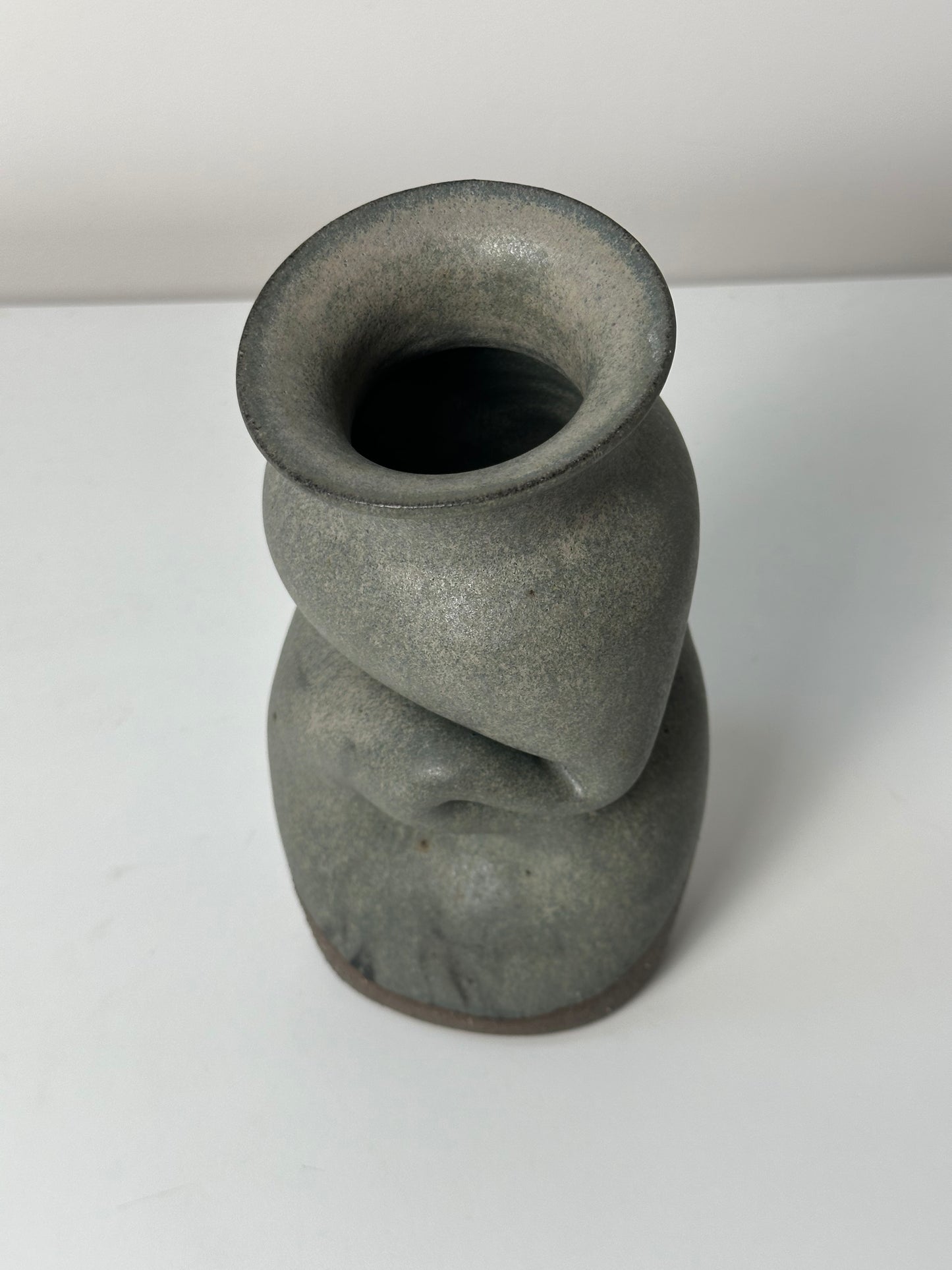Warped Vase — Chocolate clay (Stone 1)