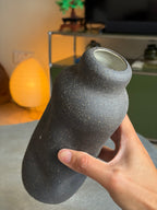 Archive Warped Vase — Black Raw
