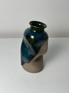 Warped Vase — Chocolate clay (Blue Green) #2