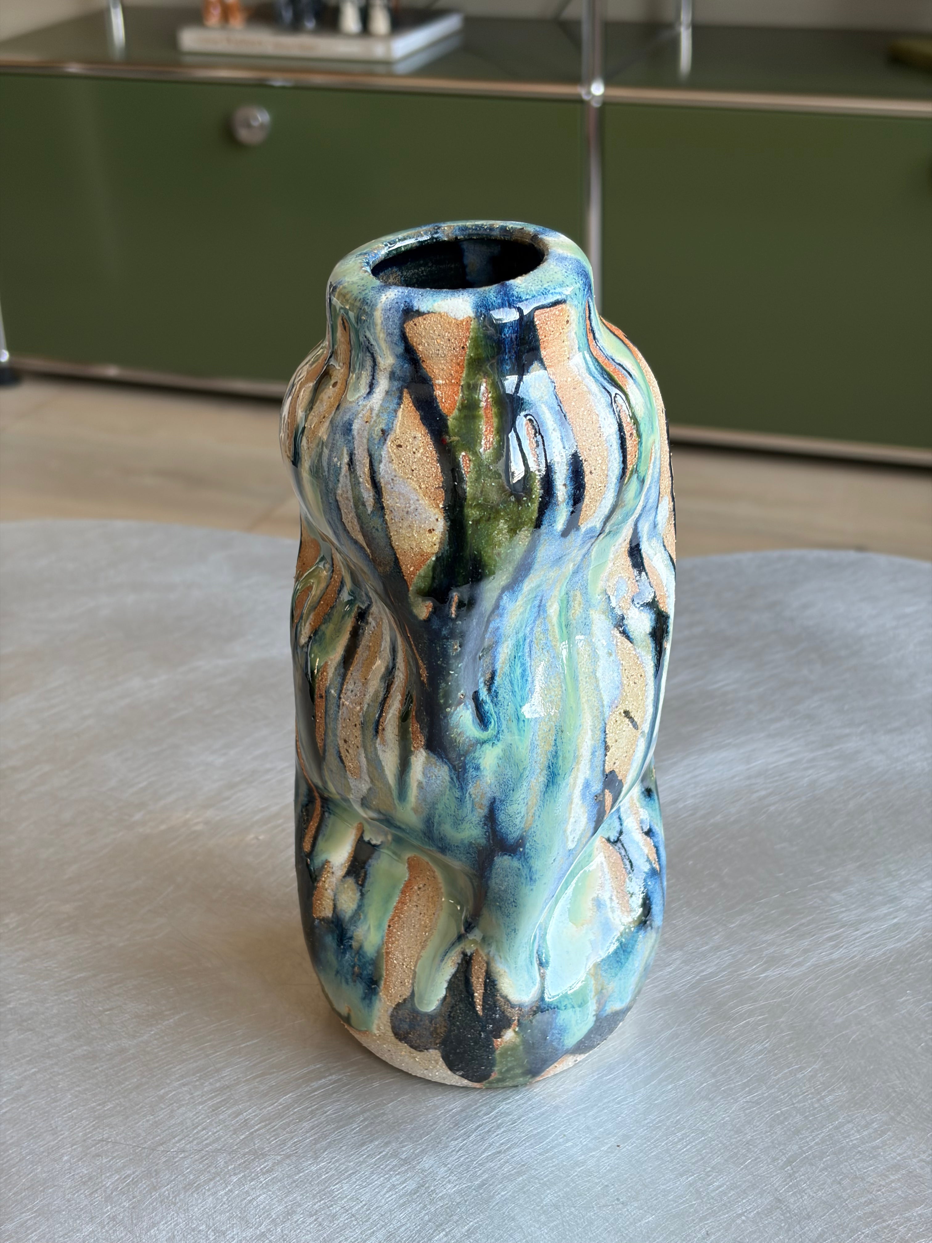 Warped Vase — Multi Turquoise #4