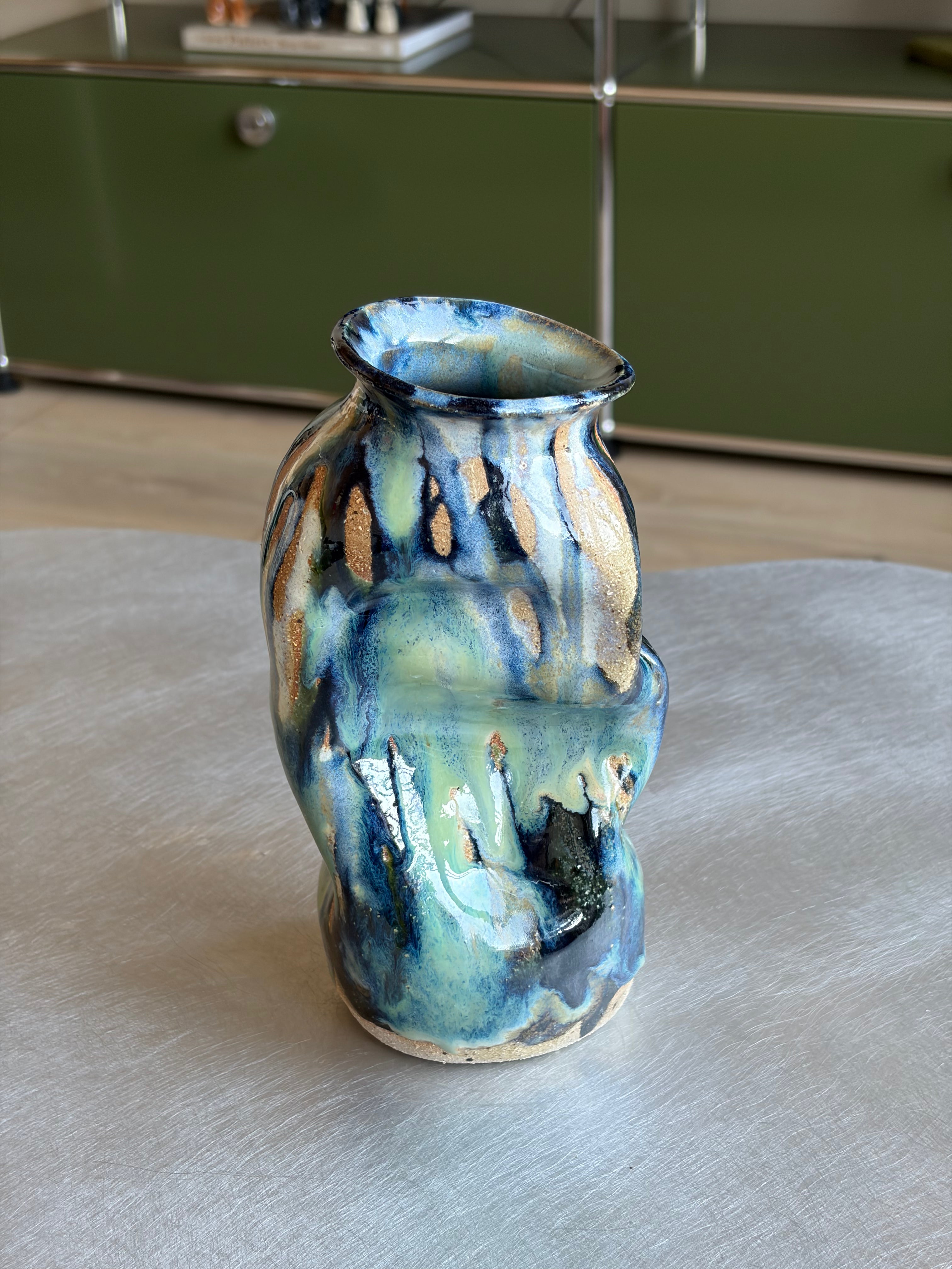 Warped Vase — Multi Turquoise #3