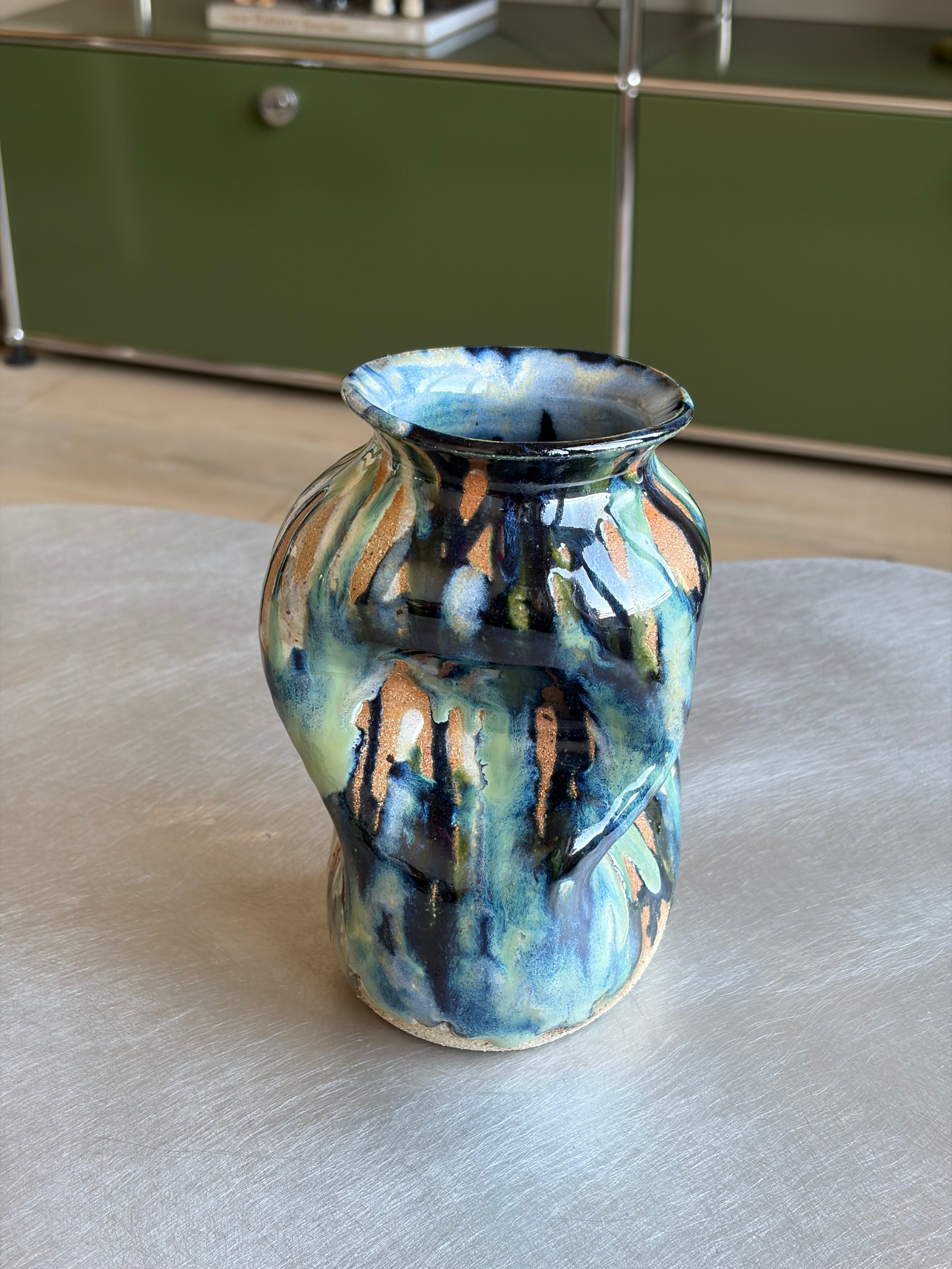 Warped Vase — Multi Turquoise #2