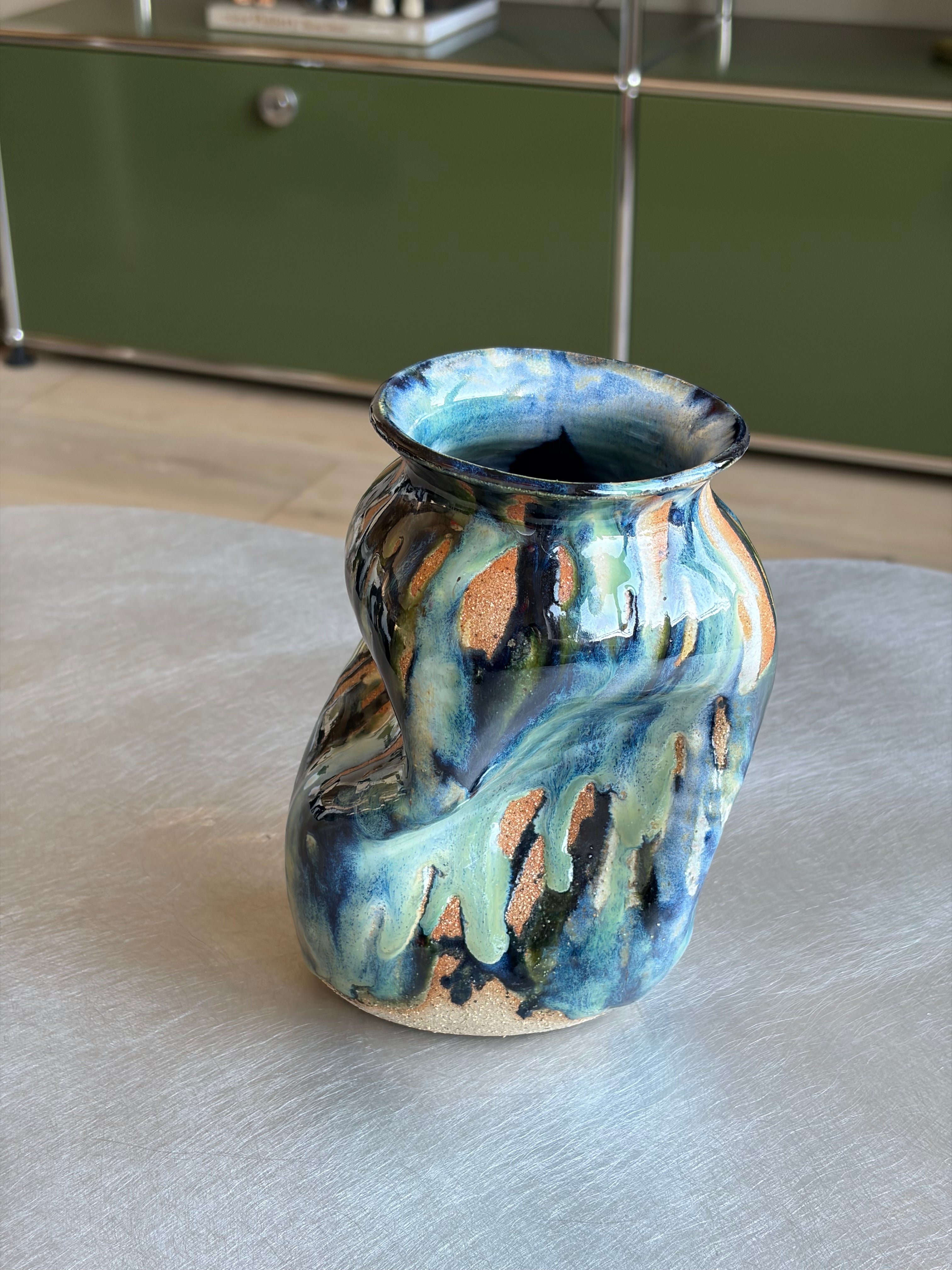 Warped Vase — Multi Turquoise #2