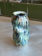 Warped Vase — Multi Turquoise #1