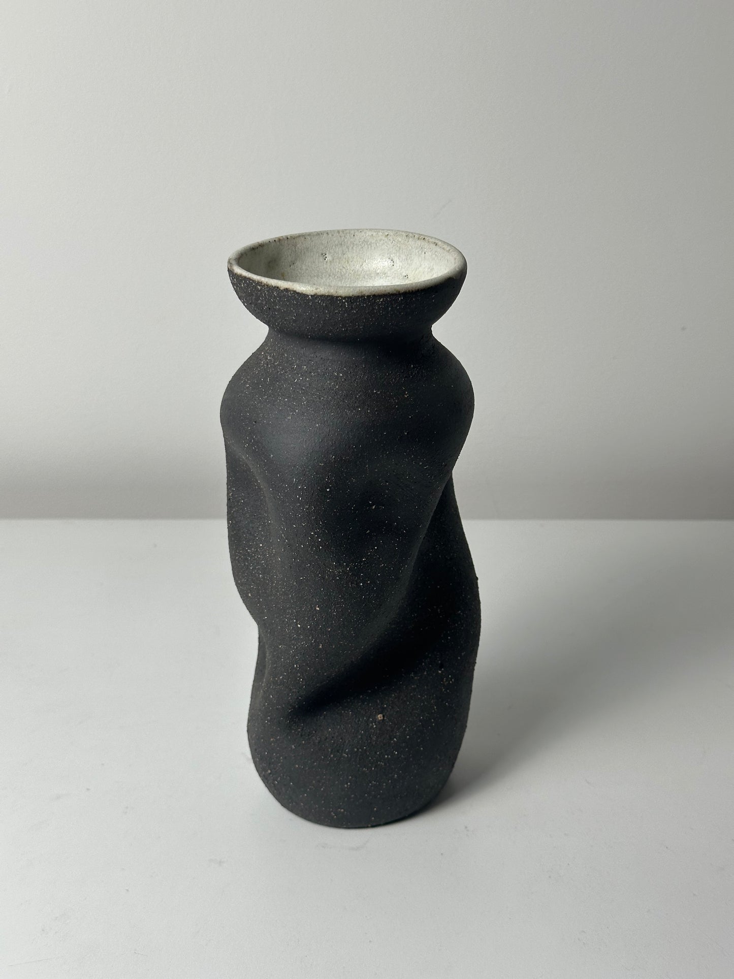 Warped Vase — Raw Matte Black #6