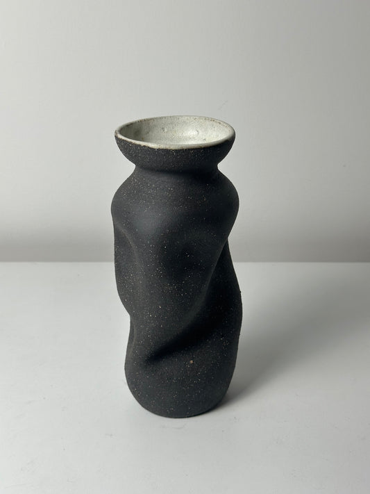 Warped Vase — Raw Matte Black #6