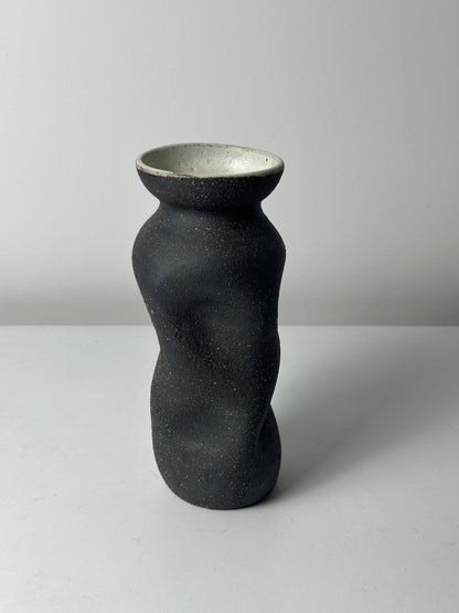 Warped Vase — Raw Matte Black #6