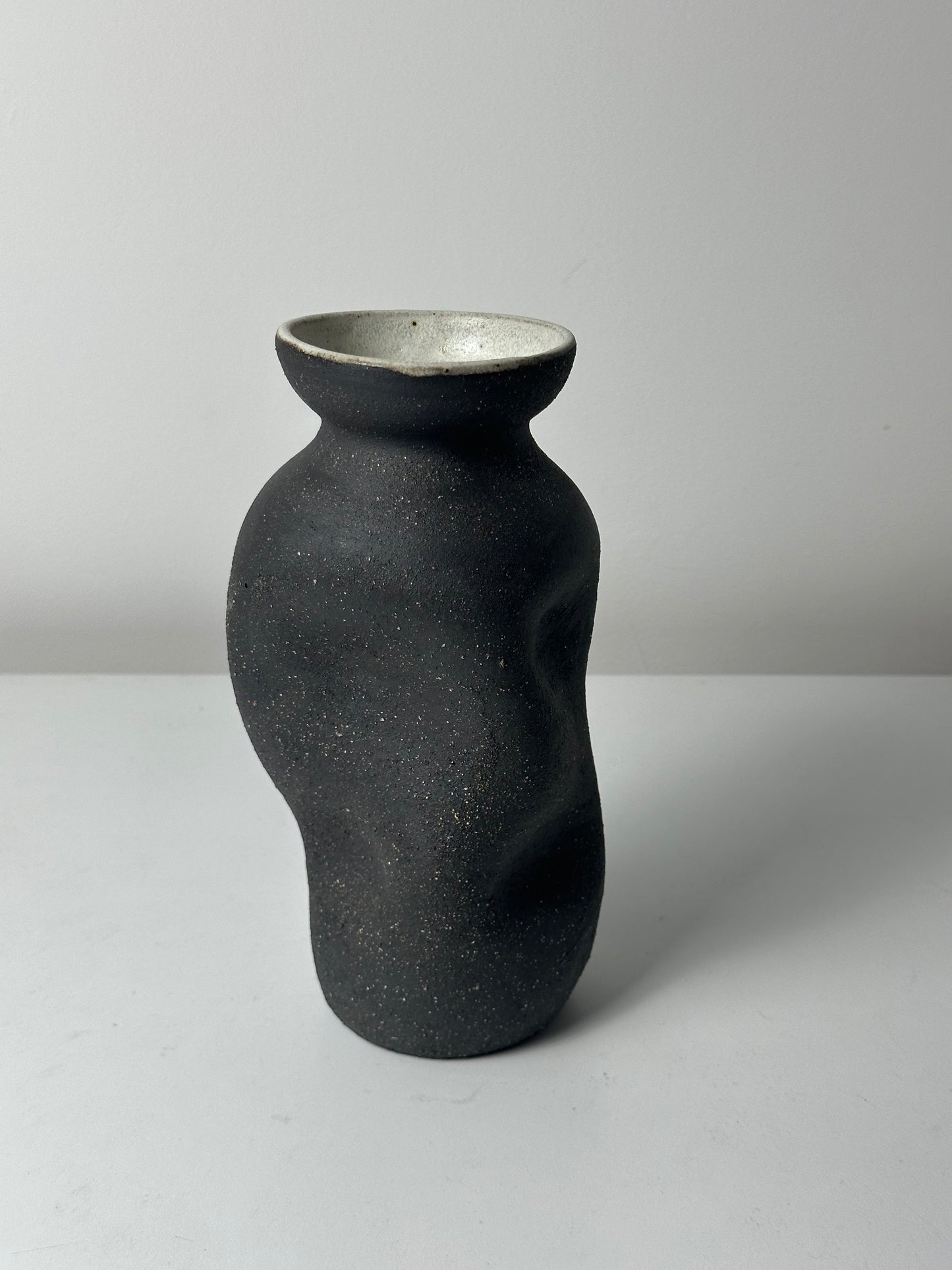 Warped Vase — Raw Matte Black #6
