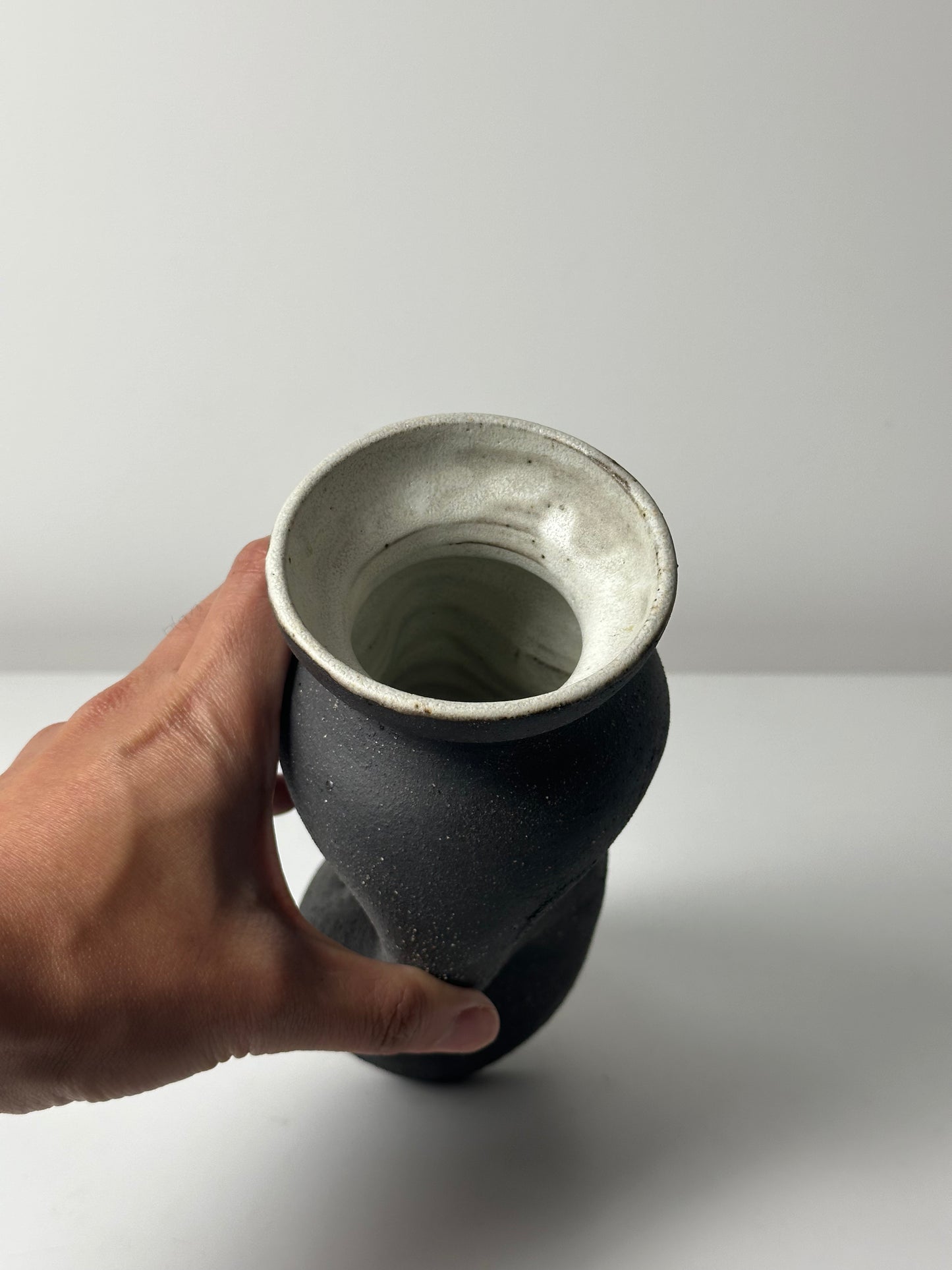 Warped Vase — Raw Matte Black #6