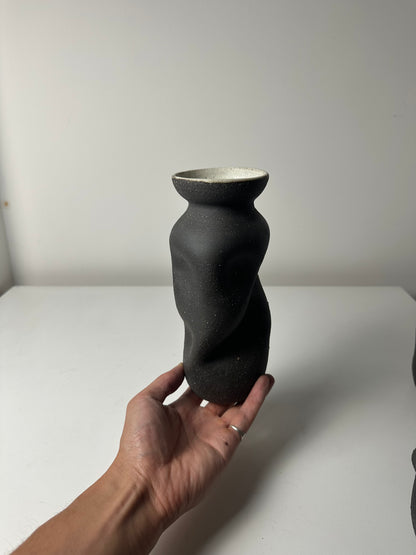 Warped Vase — Raw Matte Black #6