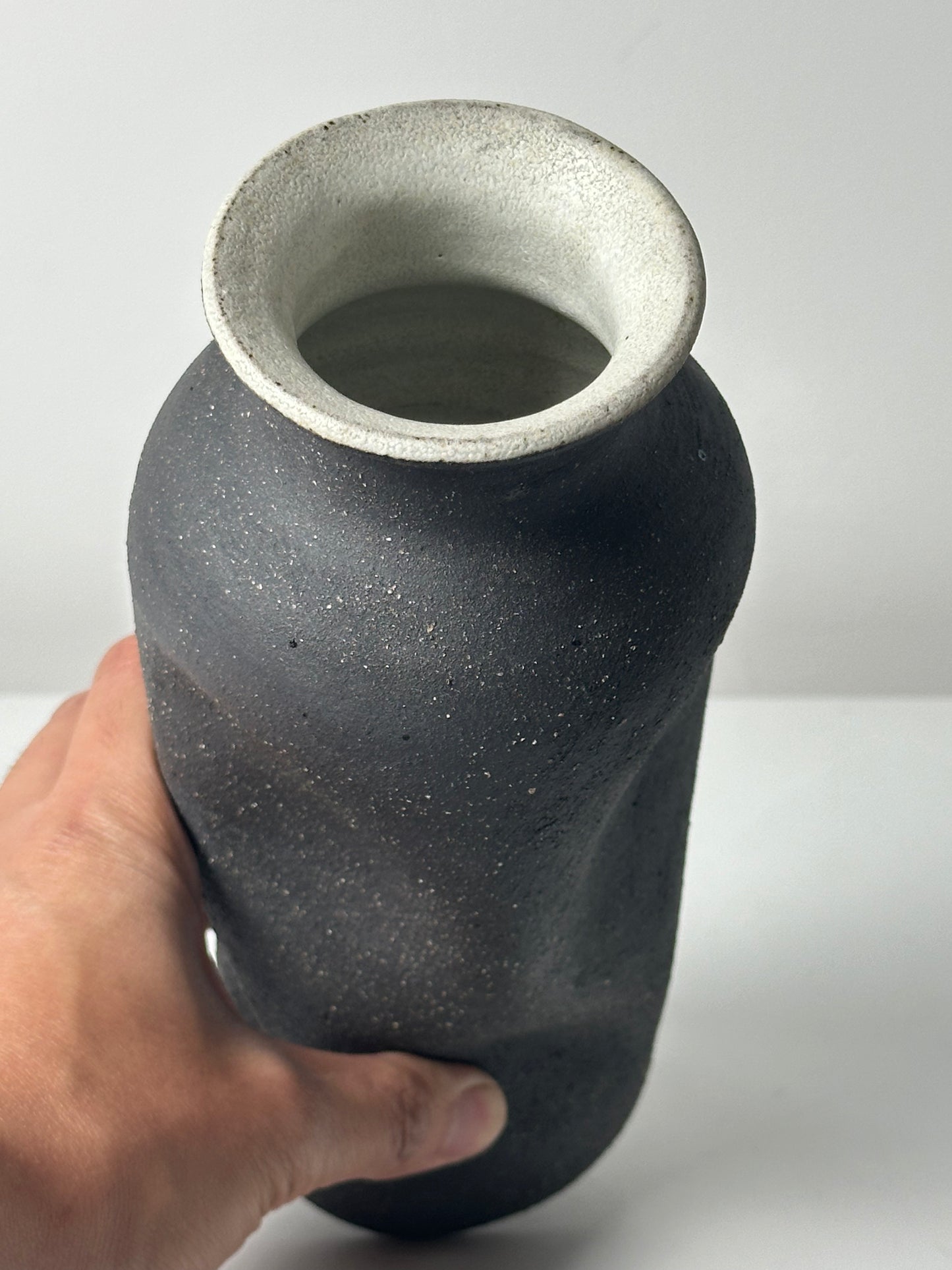 Warped Vase — Raw Matte Black #5