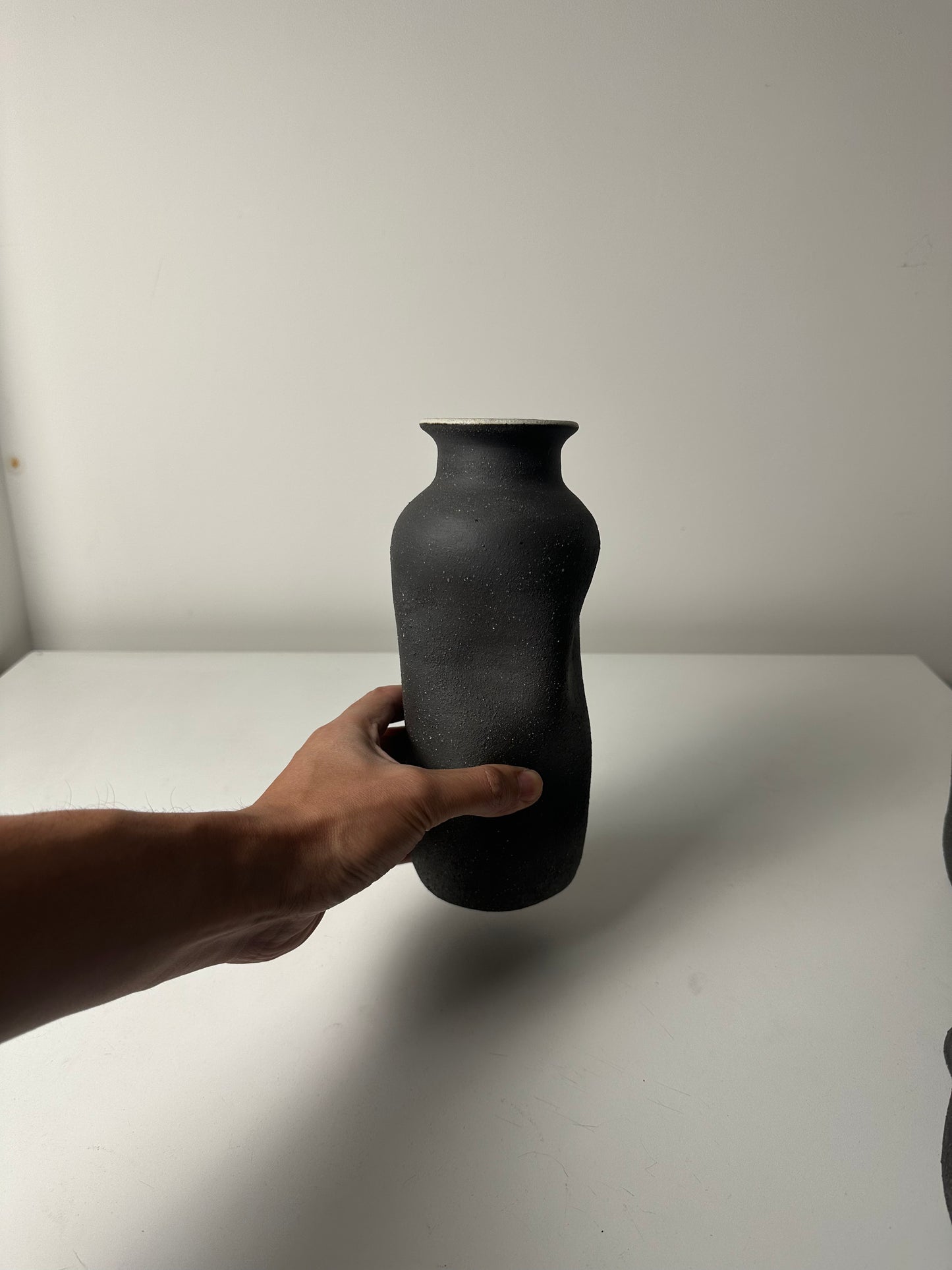Warped Vase — Raw Matte Black #5