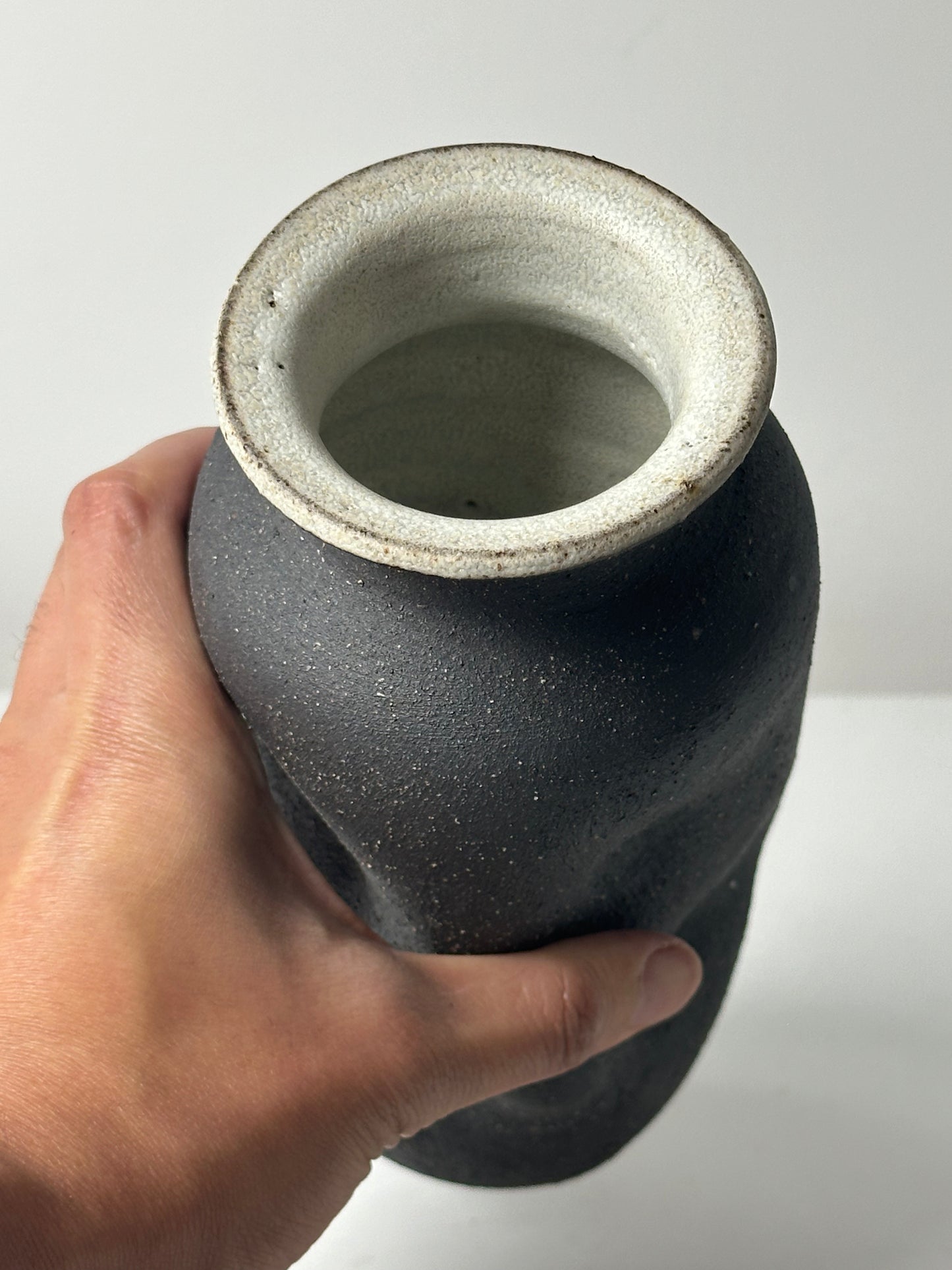 Warped Vase — Raw Matte Black #4