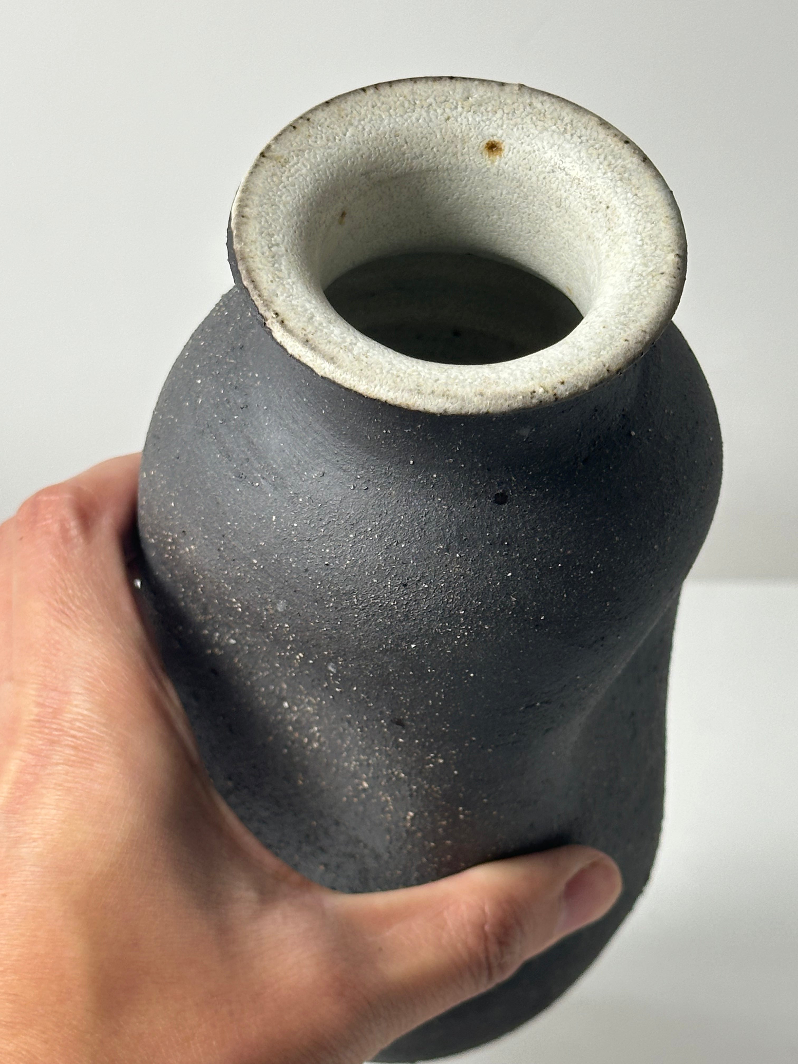 Warped Vase — Raw Matte Black #3