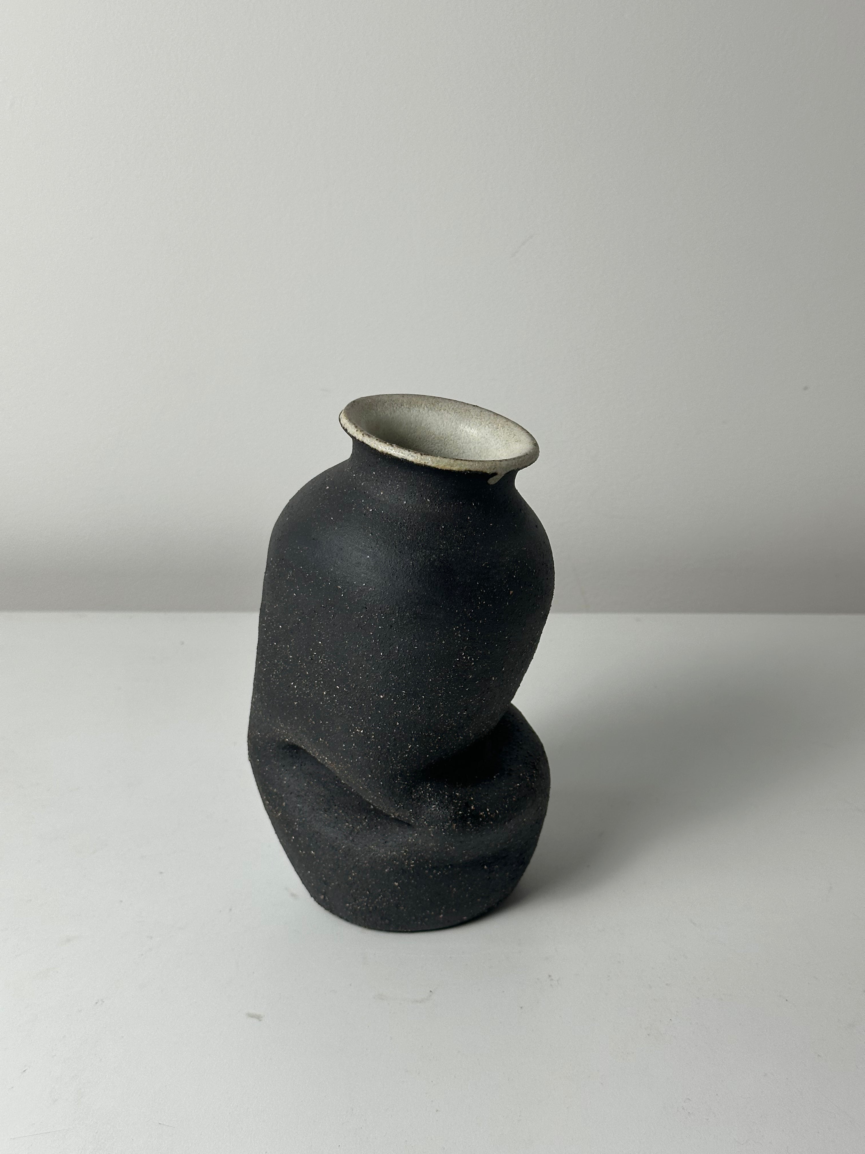Warped Vase — Raw Matte Black #1