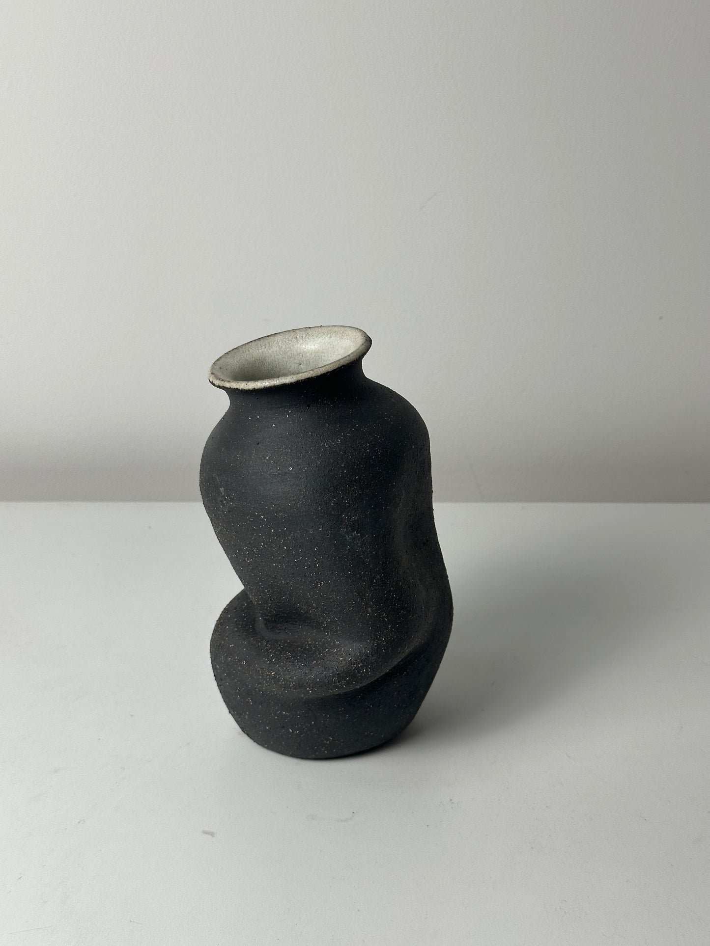 Warped Vase — Raw Matte Black #1