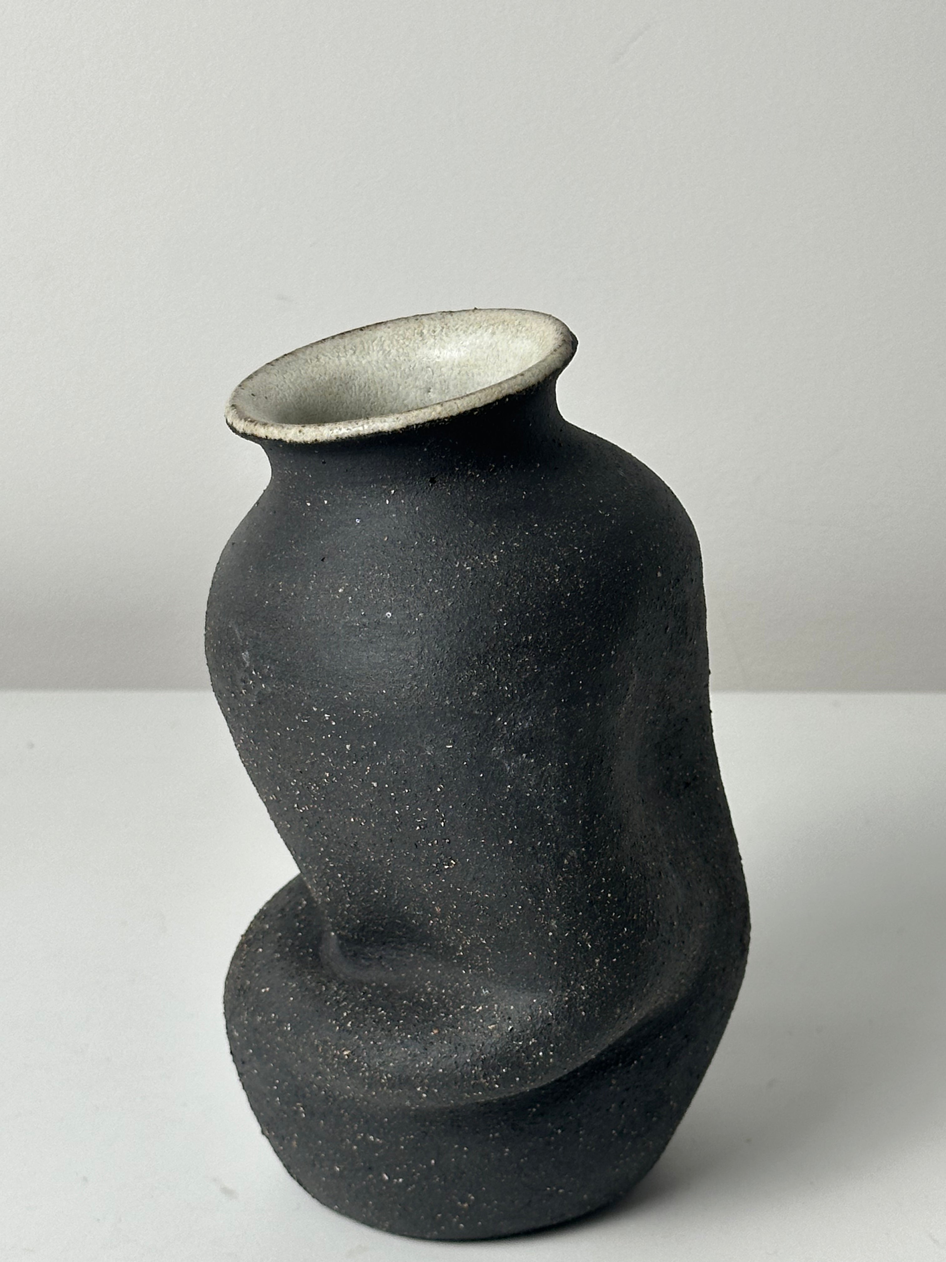 Warped Vase — Raw Matte Black #1
